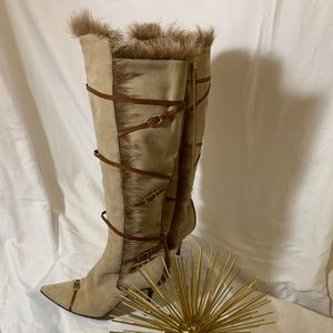 Cole Haan Vintage Italian cross strap boot